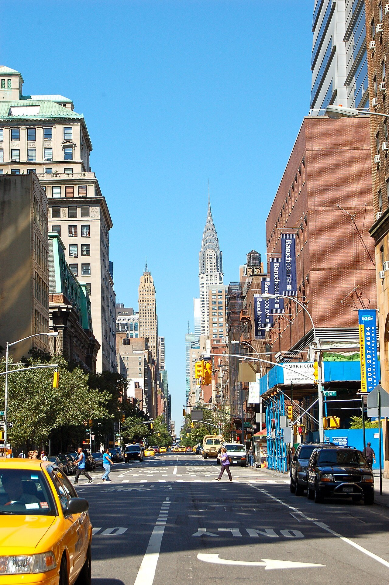 The Chrysler Building at the end of Lexington Avenue