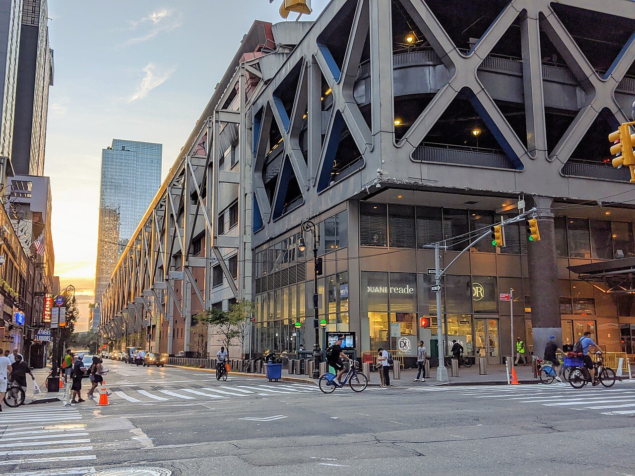 The Port Authority Bus Terminal on Eighth Avenue in the evening light