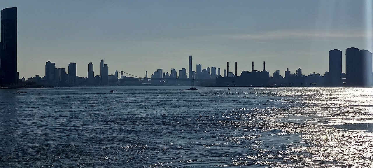 Queens across the East River from the East River Esplanade