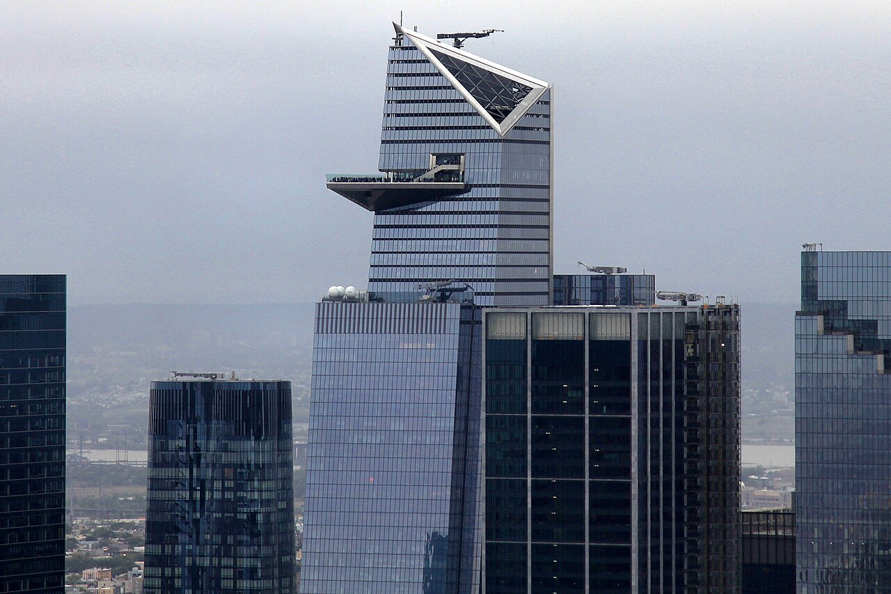 Edge on 30 Hudson Yards seen across Midtown from One Vanderbilt