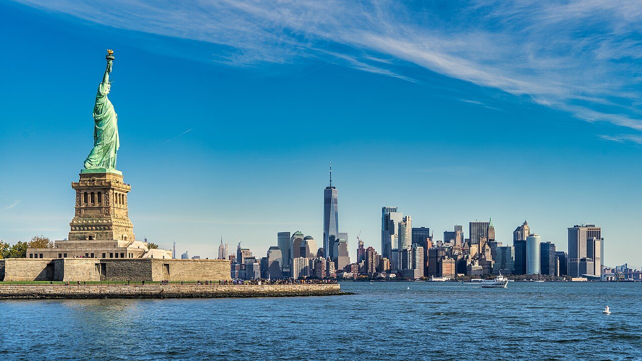 The Statue of Liberty and Ellis Island