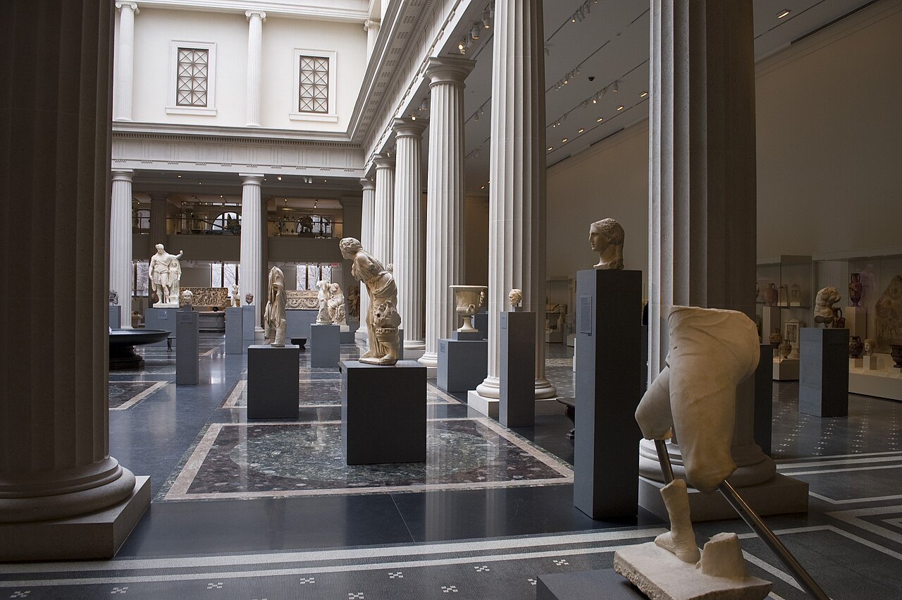 Roman sculpture in the Met's skylit Roman court